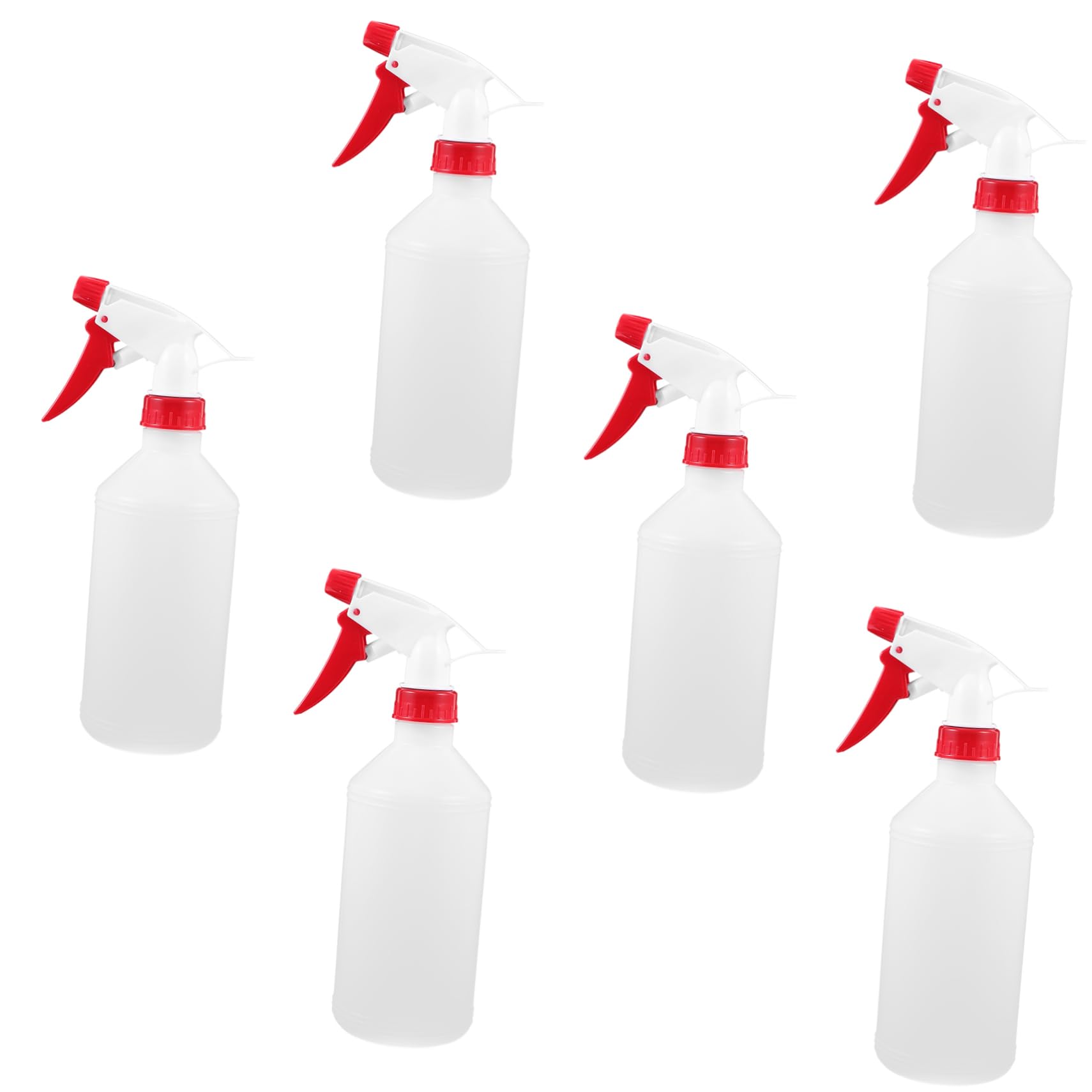 SUPVOX Botella de Spray Vacía 500ml para Jardinería y Limpieza del Hogar, Set de 6 Piezas Plástico Ergonómico, Pulverizador Portátil para Plantas y Uso Doméstico Color Aleatorio