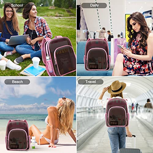 Clear Backpack Heavy Duty Transparent Backpack For Security Travel Work #TOP6