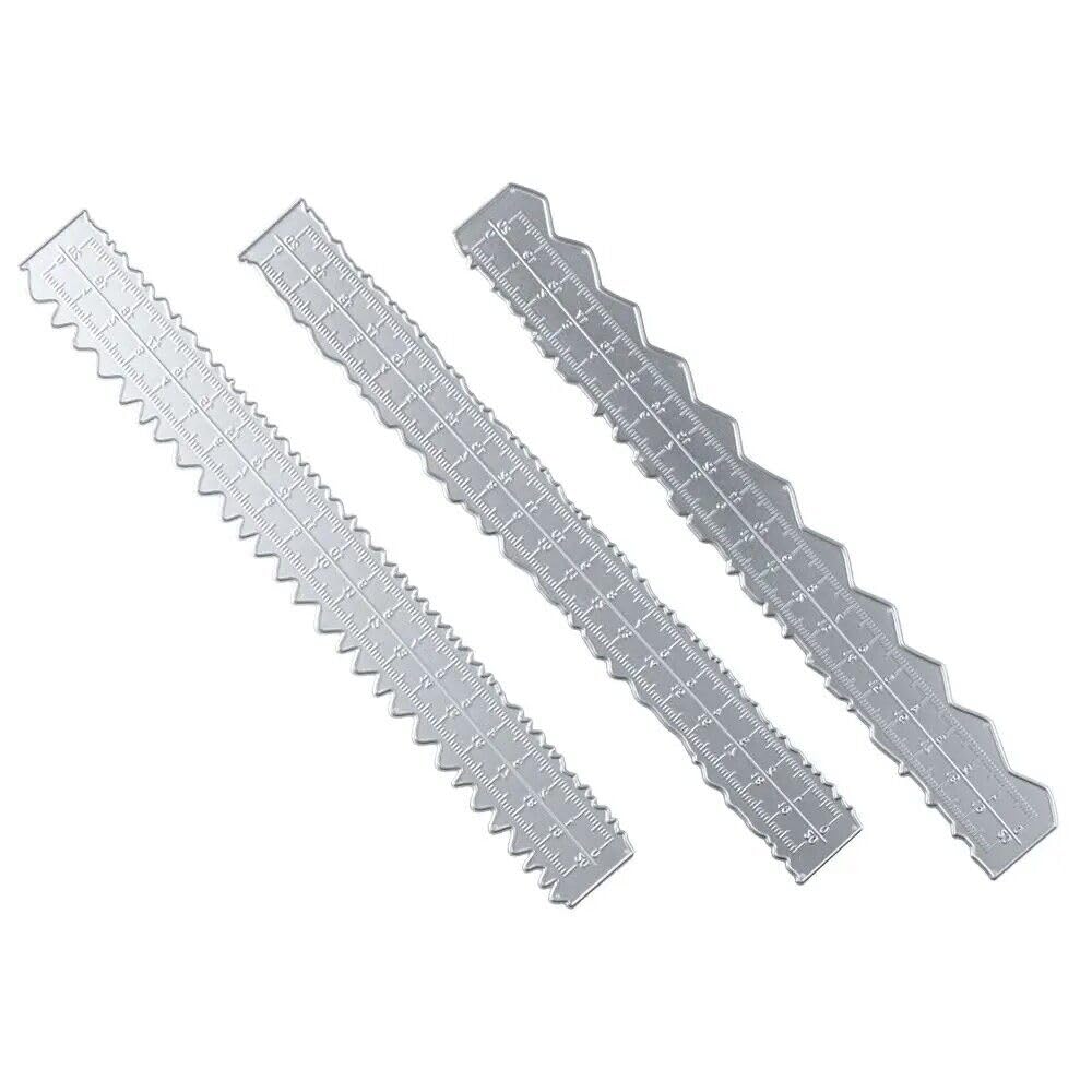 3X 20cm Irregular Wavy Line Jagged Deckle Edge Rulers for Tearing Paper for Scrapbooking & Crafts