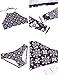 Ekouaer Womens Swimwear, High Neck Halter Bikini Top, Floral Swimsuits, Two Piece Bathing Suits, Triangle Bottoms for Juniors, Large, Bohemian Black