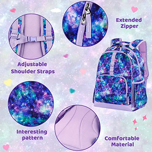 Mochila Choco Mocha Galaxy para meninas Mochila Escolar Elementar Mochila Infantil 17 Polegadas Moch