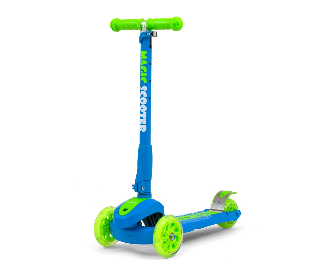 Hulajnoga trójkołowa balansowa składana koło LED Scooter Magic Blue-Green Milly Mally