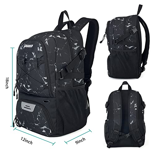 GRANDUP Basketball backpack with ball and shoes compartment Fit Volleyball, soccer, Swim, Gym, Travel, and School, large capacity sports training equipment bags - Image 4