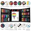 Art Supplies, 272 Pack Art Set Drawing Kit for Girls Boys Teens Artist, Deluxe Gift Art Box with Trifold Easel, Origami Paper, Coloring Book, Drawing Pad, Pastels, Crayons, Pencils, Watercolors(Black) #1