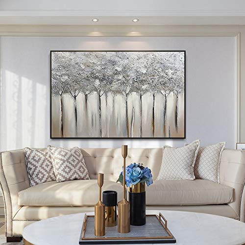 Toile peinture à l'huile paysage abstrait moderne pour décoration murale grand salon et entrée