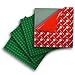 Creative QT Peel-and-Stick, Self Adhesive Baseplates - 2 Pack (10" x 20") - Compatible with Duplo-Style Bricks (Only with Bigger Size Blocks) - Fastest and Easiest DIY Play Table or Wall (Green)