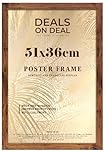 DEALS ON DEAL® Poster Frame 51x36 cm Photo Picture Frame Jigsaw Puzzle | Mdf Wooden 51 x 36 cm | Large 510 x 360 mm | for Home Office Livingroom-Rustic