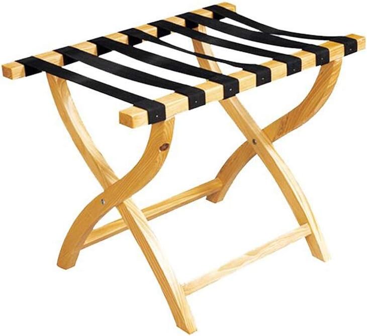 Luggage Bracket Solid Wood Folding Luggage Rack for Hotel Room Household (60 × 40 × 60CM)