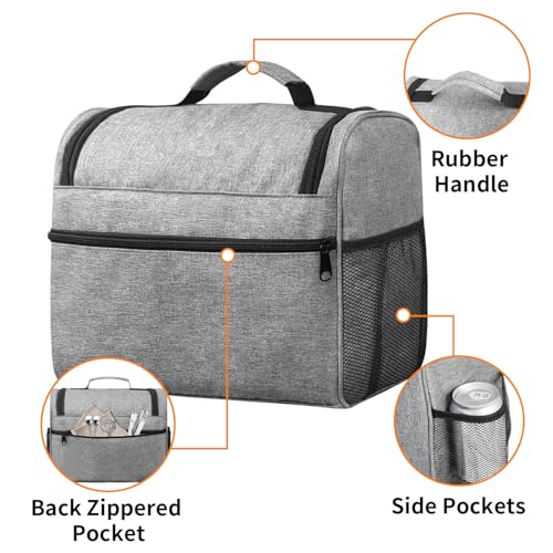 Portable Bartender Bag with Handle - Professional Bar Tool Organizer for Travel | Carrying Case for Cocktail Shaker, Mixing Tools, Accessories | Home, Outdoor, Patio Party Essential (Gray)3