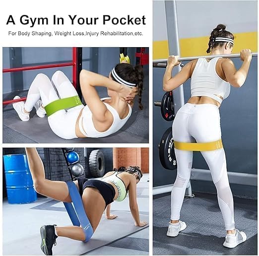 Image of Resistance Bands Set of 5, Exercise Loop Bands for Fitness, Strength Training and Home Workouts, Multiple Resistance Levels (Pack of 1)