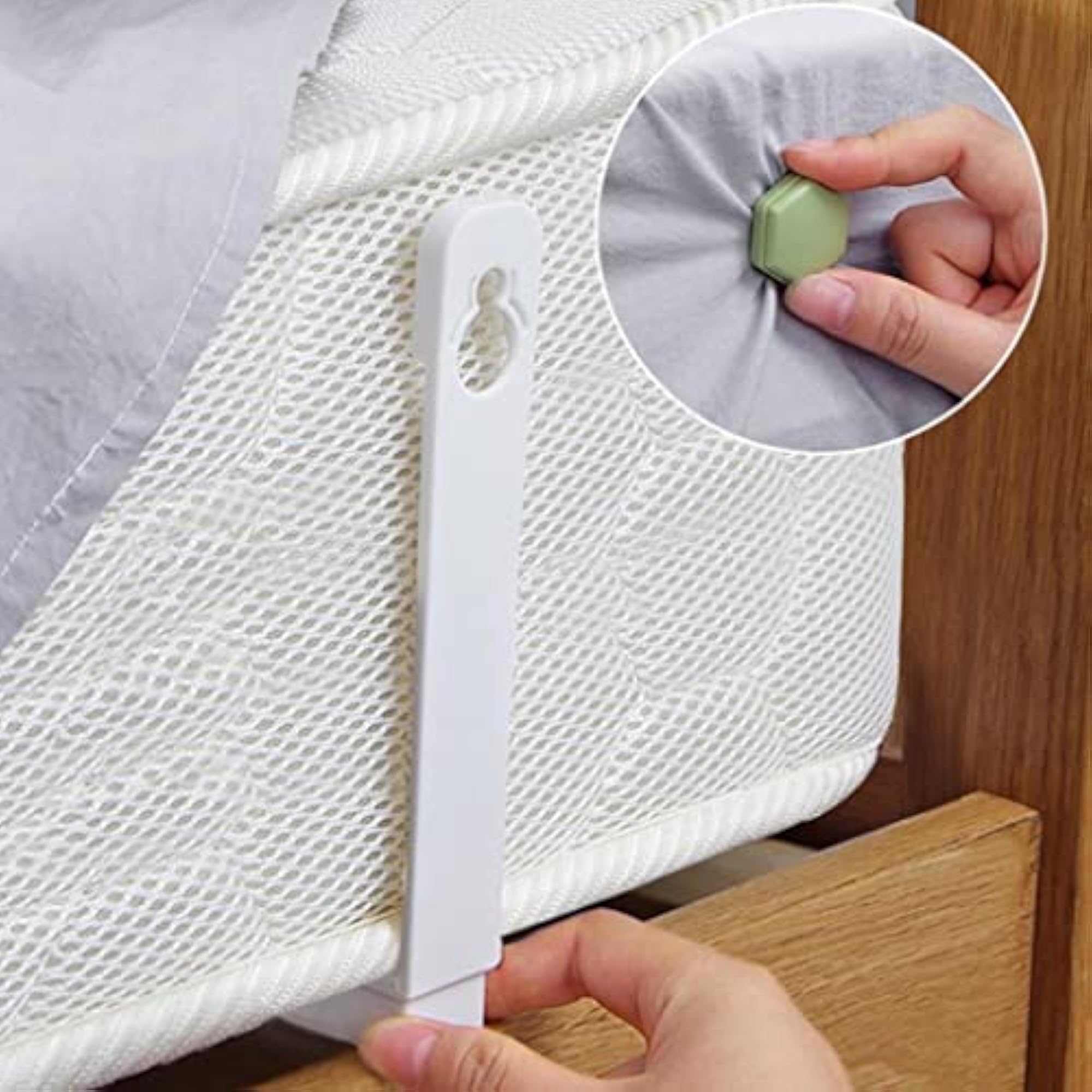 4Pcs/Set Bed Sheet Clip, White