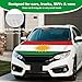Kurdistan Flag Car Hood Cover, 4 x 5 Feet, 100% Polyester,Elastic Fabrics Can be Washed, Vehicle Bonnet Banner