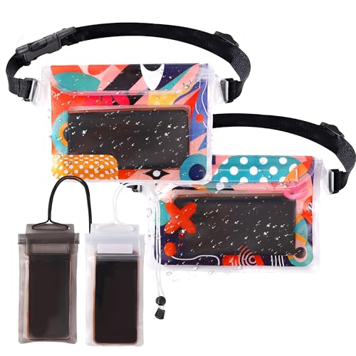 XHDMY 4-Pack Waterproof Fanny Pack & Phone Pouch Set