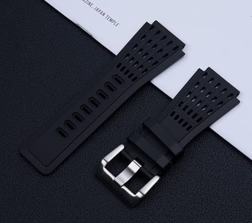 Trdybsk Quality Soft Dustproof 34Mm*24Mm Black Rubber Watchband For Bell Watch Strap Ross Br01 Br03 Bracelet Belt #TOP2