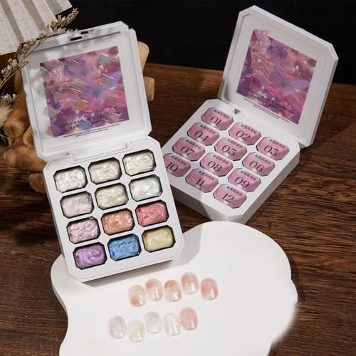 Manicura de alta pigmentación con paleta de gel para uñas fácil 3