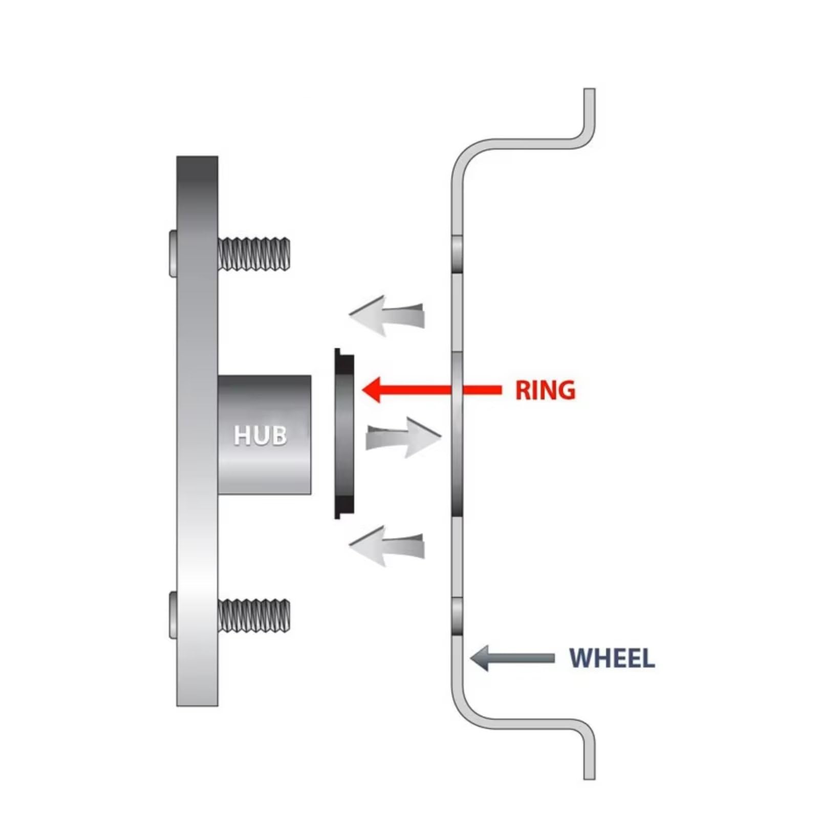 Anello centraggio per ruota in alluminio per auto 106-100,1 108,1-100, 110-100, 110-106 110,1-106,2,5-100,3 108-100, mm Distanziali Ruote Auto(108-100.1mm)