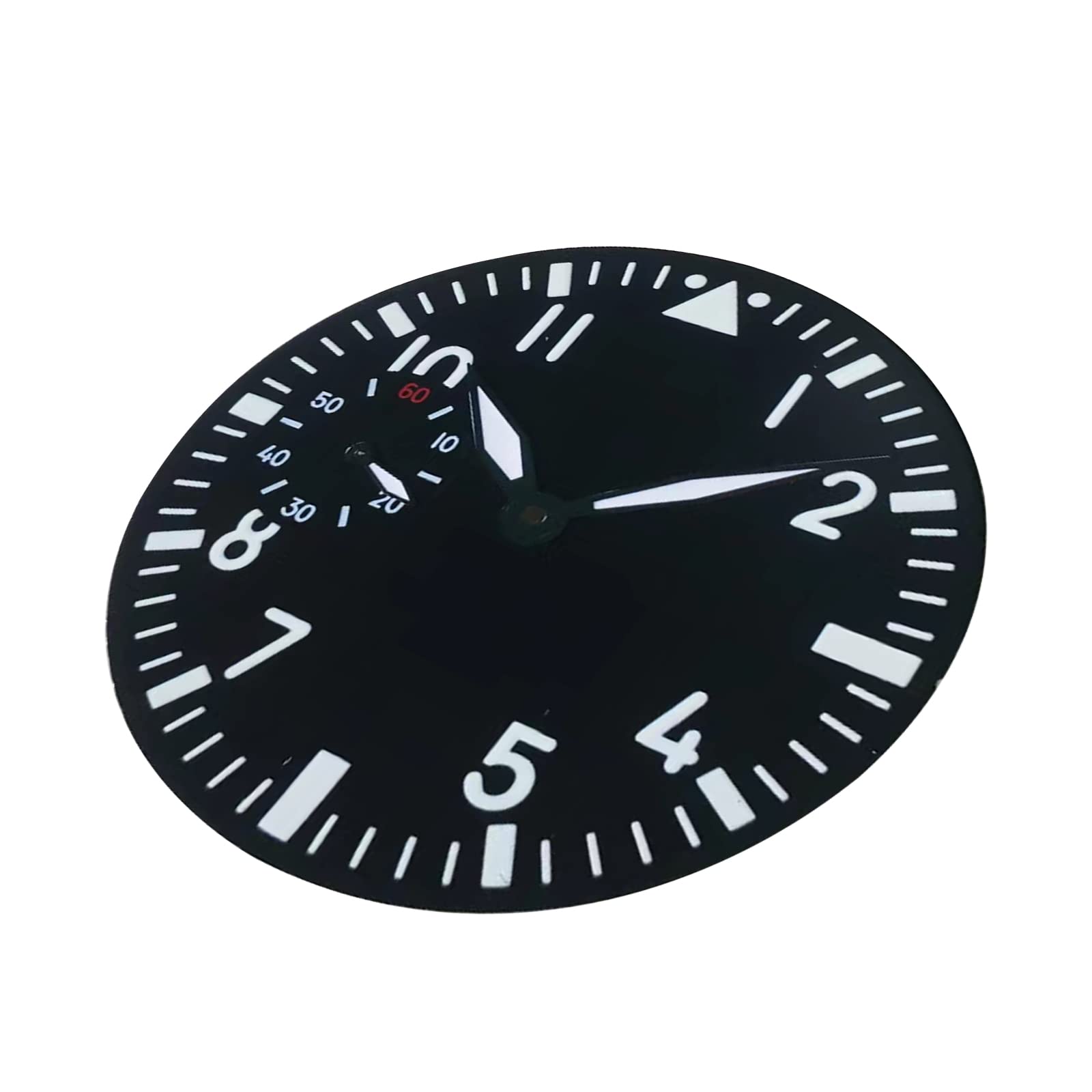 NATEFEMIN Green Luminous 38.9mm Black Watch Dial + Hands for ETA 6497 Watch Movement Accessories