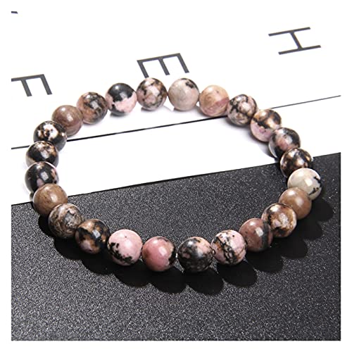 JSJJPLM Pierre d'agate Naturel Bracelets de Pierre Naturelle Divers 8mm Bracelets perlés Pierre Semi-précieuse Bracelets pour Femmes Hommes Bijoux Dropshipping Cover