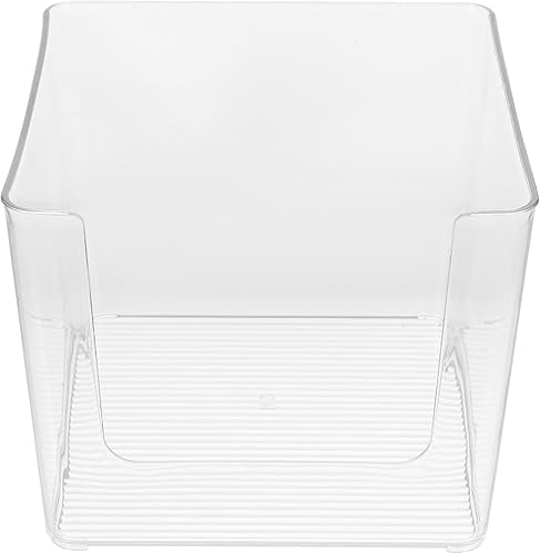 MAGICLULU Contenedores de almacenamiento transparentes para libros, caja de almacenamiento de DVDCD, caja transparente para DVD, caja de