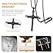 Sylvil 2PCS Nail Cross Pendant for Men, Hanging Cross Car Rearview Mirror Hanging Chain with 3 Nail, Stainless Steel Religious Cross Decoration(Black)