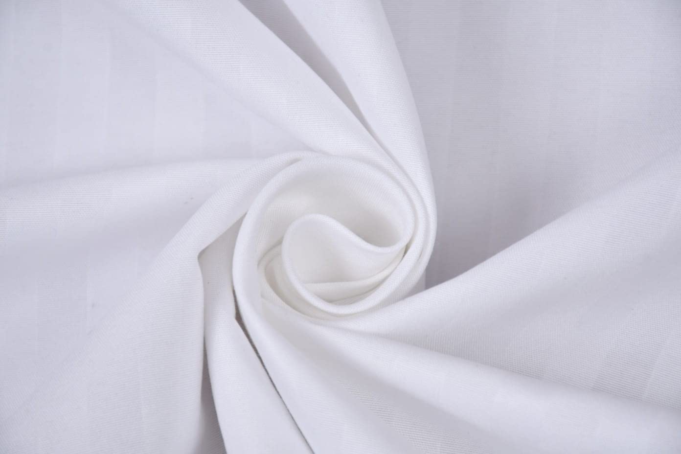 KISHORI FABS 210 TC Glace Cotton Plain Stripe Single Bedsheet with One Pillow Cover for Home Hotel (60X90) Inch (Pack of 1, White) 1