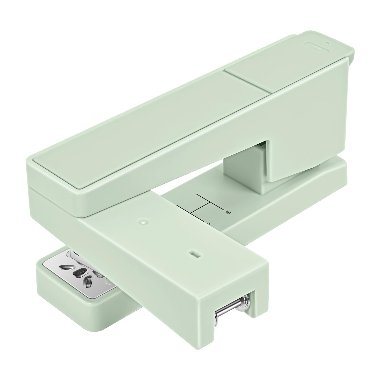 Grapadora giratoria de brazo oscilante, capacidad de 25 hojas, grapadora de escritorio giratoria de 360 grados con 100 grapas, grapadora antideslizante para oficina, verde