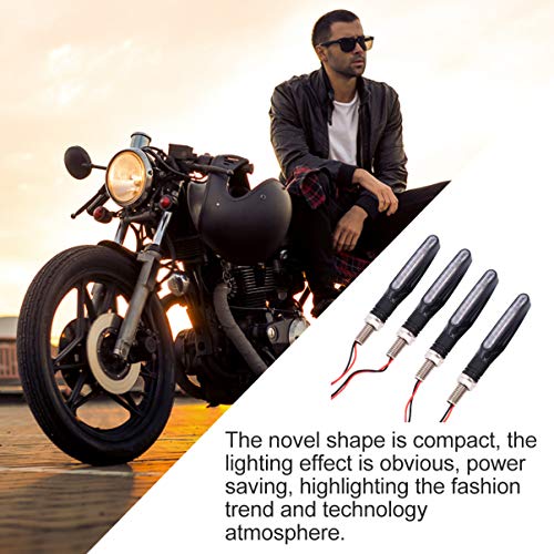 BESPORTBLE 4Pcs Motocicleta LED Pisca Pisca-Pisca LÃ¢mpada de Moto Preto
