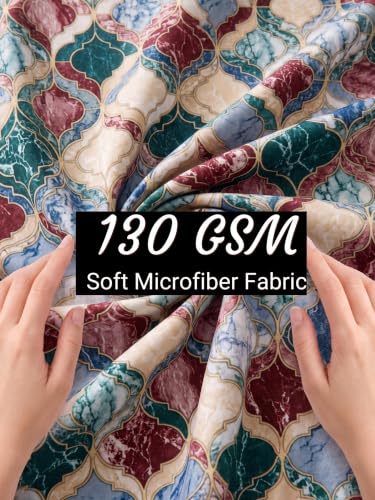 Image of Mafatlal 130 GSM Pearl Single Size Bedsheet with 1 Pillow Cover | 60 x 90 Inches | Premium Soft Microfiber Fabric | Breathable, Lightweight, Fade Resistant, Easy Care Bedding Set | Multicolor.