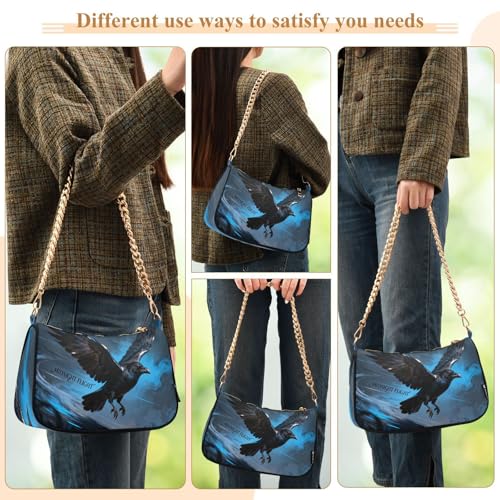 Sac à main tendance Midnight Flight Raven en finition chaîne exclusive - 5