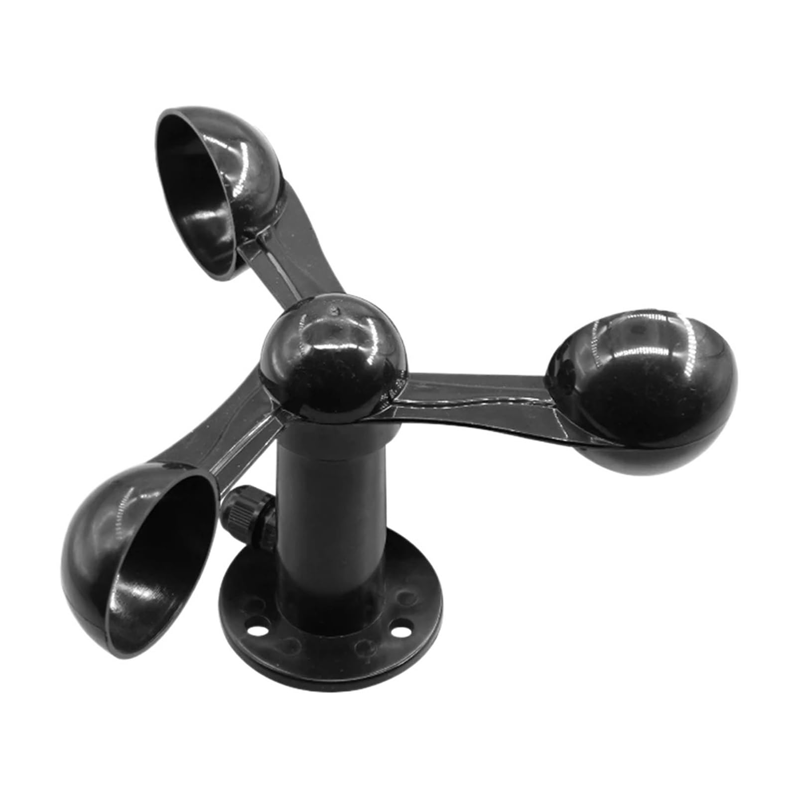 Wind Sensor Triple Cup Weather Meter Microcontroller 0-56m/s Wind Tester with 10m Cable Wind Weather Station(Style B)