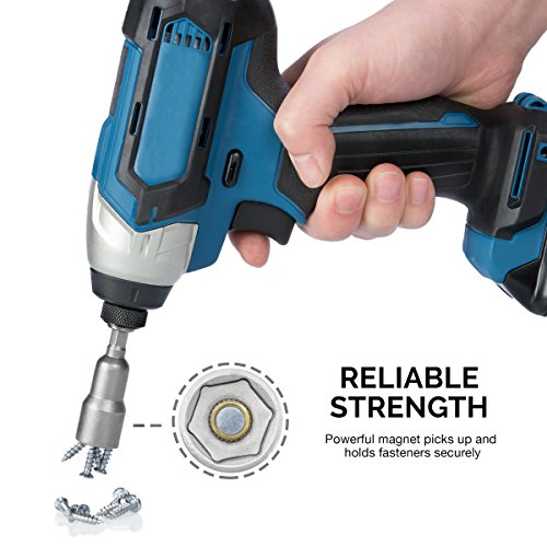 Image of NEIKO 10065A 1 /4 inch Hex Shank Magnetic Power Impact Nut Driver Set |8 Piece Tool Set | Professional Grade Socket Nut Setters| Metric | Sizes 6 to 13 MM | Cr-V Steel