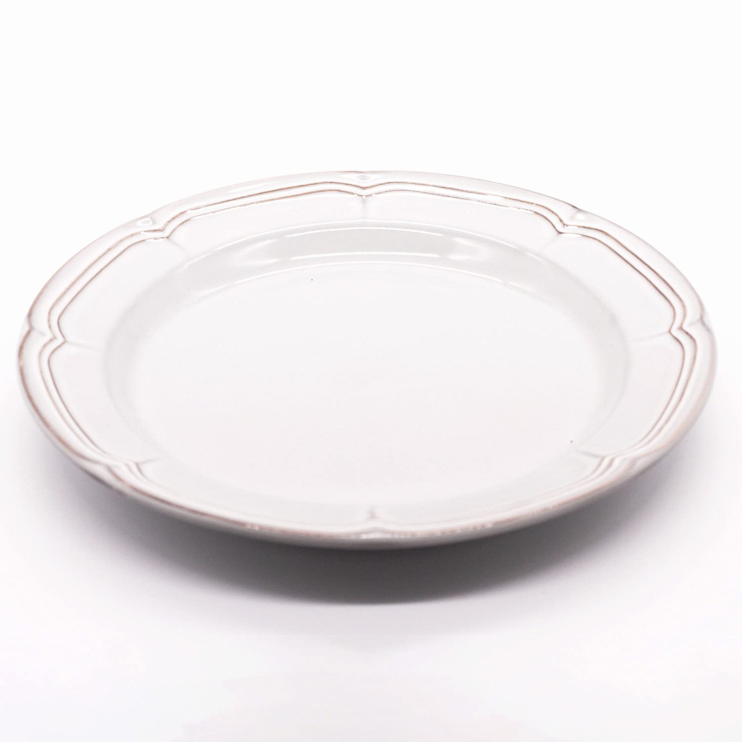 ????(Koyotoki) Koyo 15910107 Raffine Rim Plate, 6.9 inches (17.5 cm), Smoke White, Made in Japan