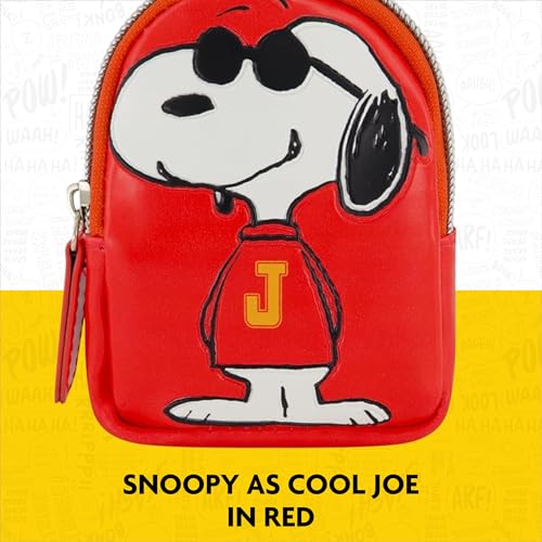 Image of Peanuts Small Coin Purse Wallet with Keychain Clip, Snoopy J, One Size, Multi