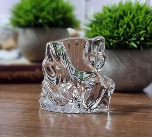 Image of SAUDEEP INDIA Crystal Ganesha Idol for Home Decor | Ganesh Murti for Home Temple, Car Dashboard & Office Desk | Ganpati Figurine Spiritual Showpiece Sculpture for Gifting | 8x8x5 Cm (Regular Quality)