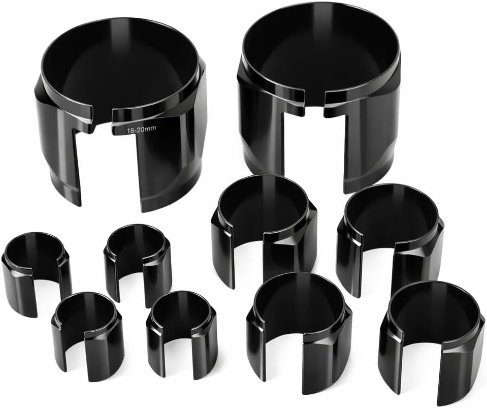 Radiator Hose Cover Sleeve Set: Stainless Steel Hose Cover Kit (Black)