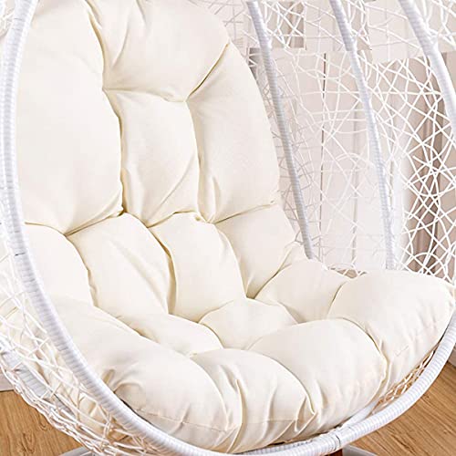 Coussin de balancelle imperméable et épais - Coussin de dossier pour balancelle de jardin uniquement - Coussin anti-salissures, durable et confortable (blanc, ordinaire)