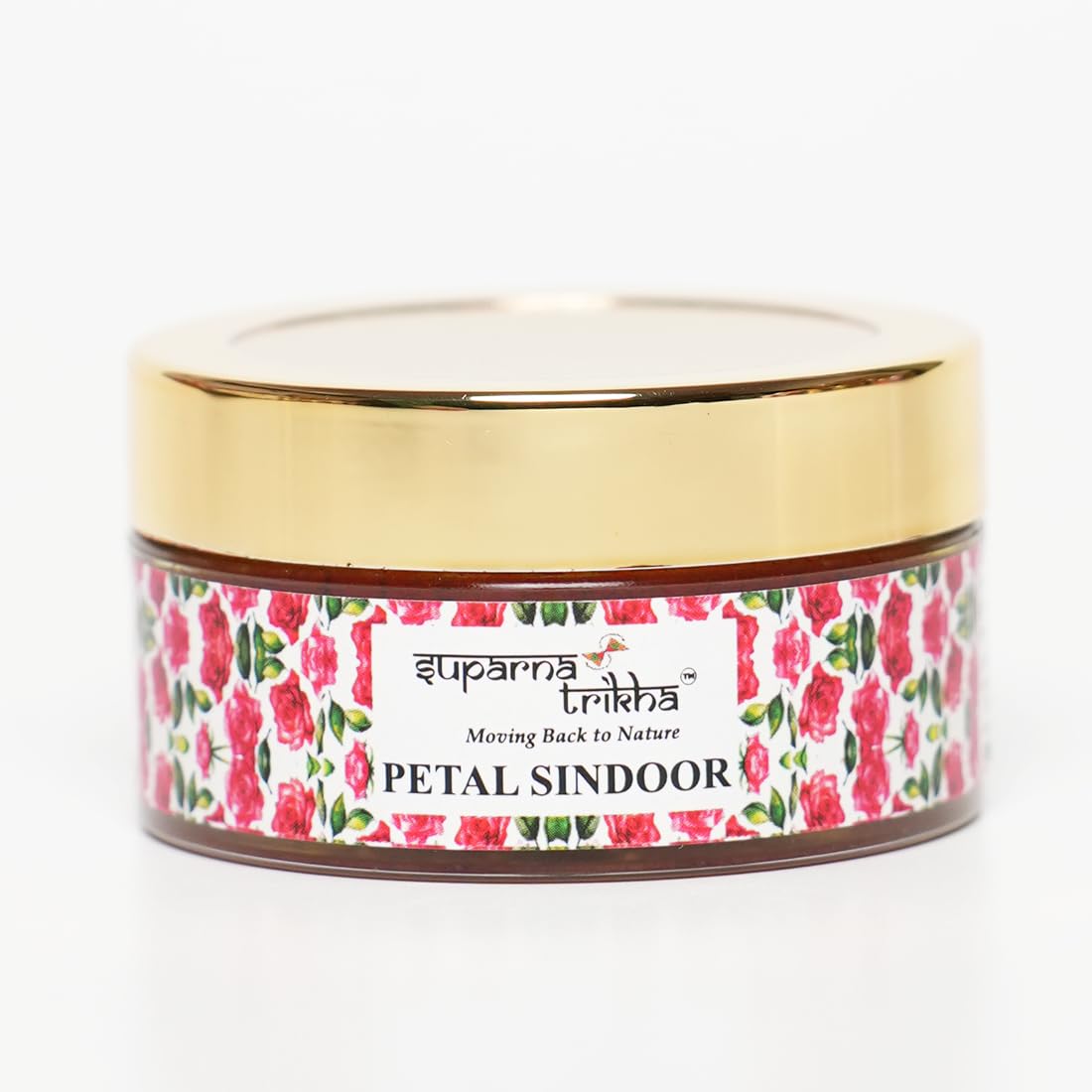Suparna Trikha Petal Sindoor | 100% Natural Herbal Sindoor with Rose Petals | No Chemicals, No Lead | Safe for Hair & Scalp | Long Lasting Traditional Kumkum for Women 30g