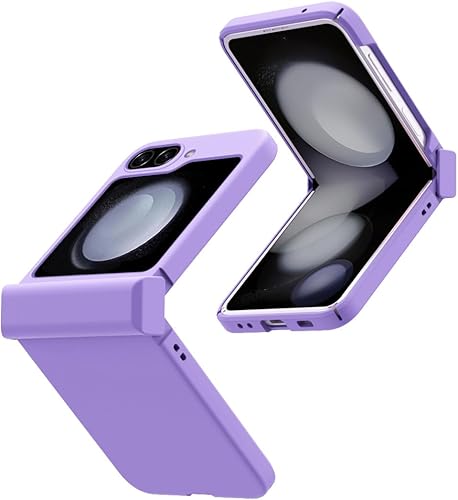 Miimall Funda delgada para Samsung Galaxy Z Flip 5 5G, súper delgada y sedosa al tacto de silicona para PC, antiarañazos, antihuellas, plegable, a