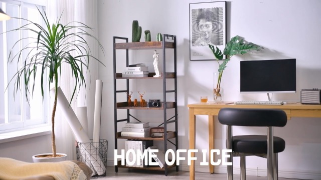 Amazon.com: HCHQHS Adjustable 5 Tier Open Bookcase, Rustic