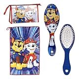 Set de Aseo Infantil Patrulla Canina con Cepillo, Toalla y Bolsa de Transporte - Kit de Higiene Personal para Niños Fans de Paw Patrol Ideal para Viajes y Guardería