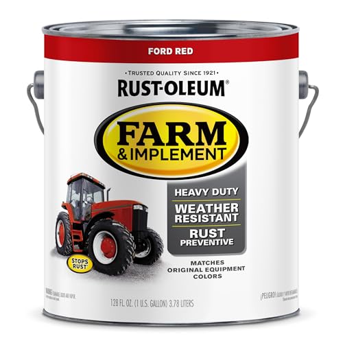 Image of Rust-Oleum 280177 Farm & Implement Enamel Paint, Gallon, Ford Red