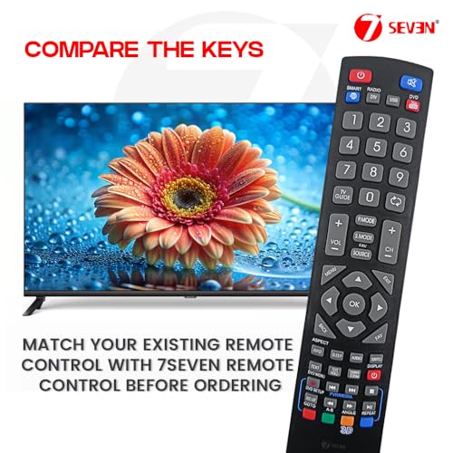 Image of 7SEVEN Compatible with Blaupunkt Tv Remote Suitable for Led Smart Android Television and Recommend to Match Exactly to replicate Function as Like Original Tv Remote Control