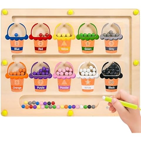 Grriopi Wooden Magnetic Maze for Kids Cover