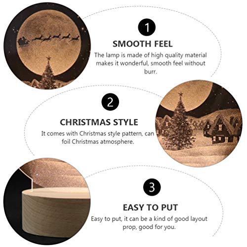 KESYOO Bola de Neve de Natal Base de Madeira Led Caixa de Luz Noturna para Meninas CrianÃ§as Anivers