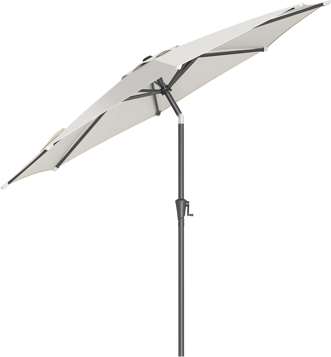 Garden Mile Cream Parasol Crank & Tilt Garden Parasol Tilting Patio Umbrella With Protective Cover