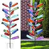 HEYTIMI 1 Pcs Tall Wine Bottle Tree 30 Wine Bottle Tree Outside 70.8 Inch Christmas Bush Colorful Holder Artificial Black Metal Trees Garden Decorative for Wedding Outdoor Decor