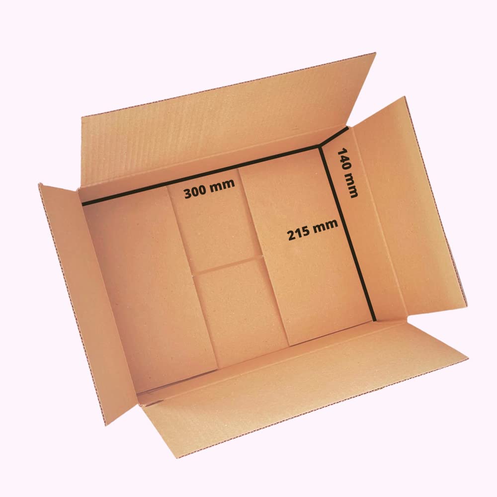 200x Faltkartons Verpackungen Schachtel Kisten 1-wellig 300 x 215 x 140 mm