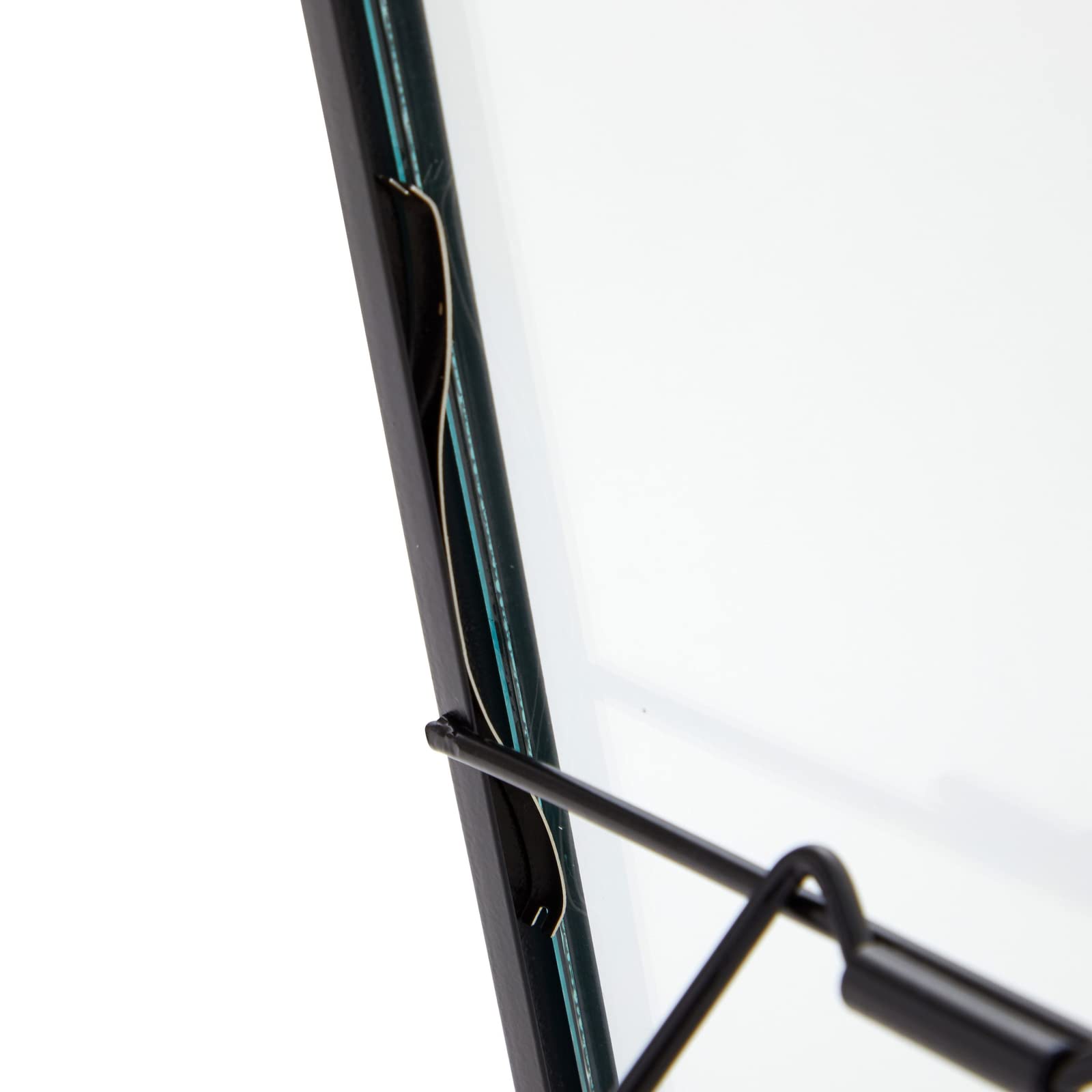 Juvale Schwebender Hochzeits-Bilderrahmen aus Glas, 17,5 x 22,6 cm, für 12,7 x 17,8 cm große Fotos, zum Aufhängen von Bilderrahmen und Tischnummernanzeige, doppelseitiges Glas und Staffelei-Rückseite