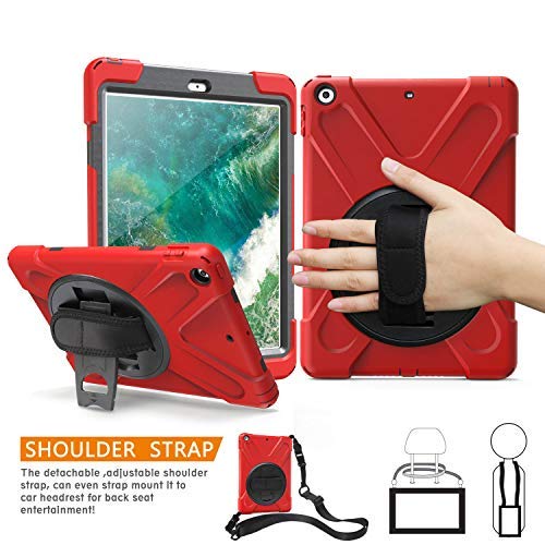 New iPad 5th/6th Generation Cases, iPad 9.7 2018/2017 Case, Hard Protective Cover With