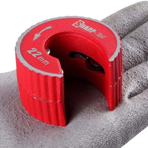 Sharp-tec 22mm Pipe Cutter, 3/4' Copper Pipe Cutter with Aluminum Alloy Body, Round Pipe Slice for Cutting Copper, Brass, PVC, Aluminum
